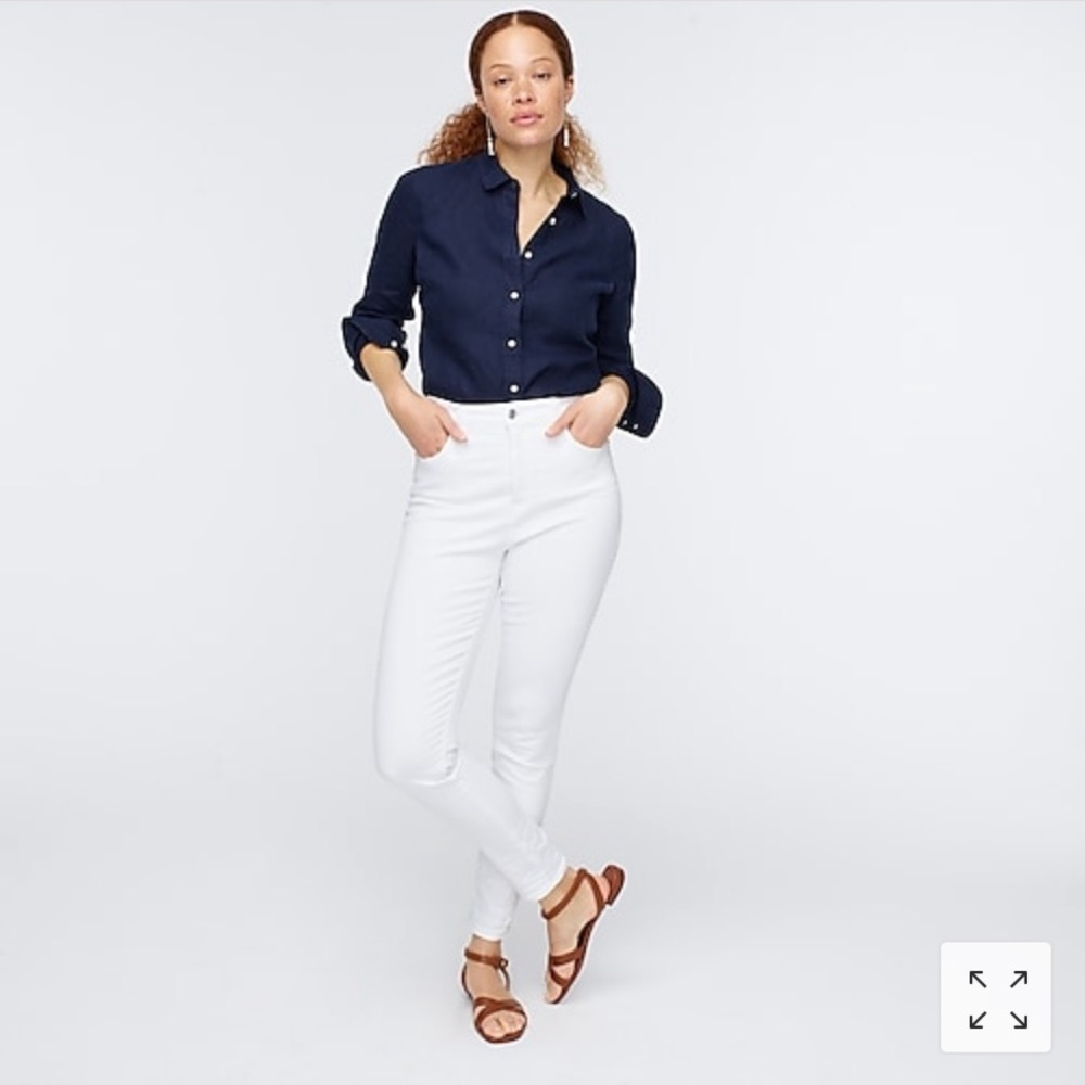 NWT J Crew High-Waisted White Toothpick Jeans